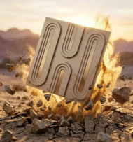 Non Self Adhesive Loopa Grey 3D Panel