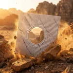 Non Self Adhesive Axis Orbit White Gold 3D Panel