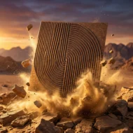 Non Self Adhesive Spiral Chocolate Pattern 3D Panel