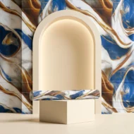 Self Adhesive White Blue Abstract Texture Wallpaper Roll 2 Meter