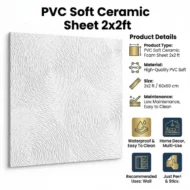 PVC Soft White Circle Texture Ceramic Foam Sheet 2X2 ft - Image 4