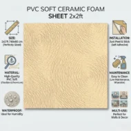 PVC Soft Royal Yellow Circle Texture Ceramic Foam Sheet 2X2 ft - Image 4