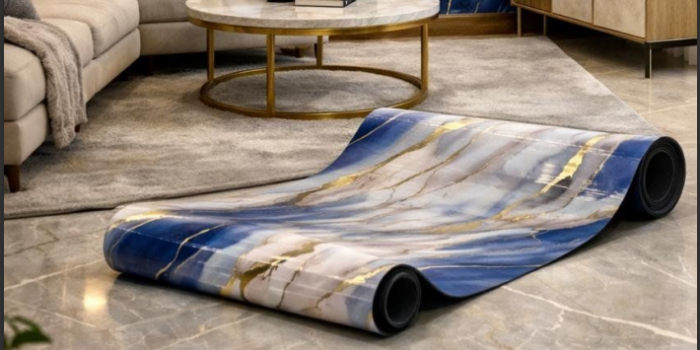 Self Adhesive Blue UV Marble Sheet (Gold Foil) - Image 2