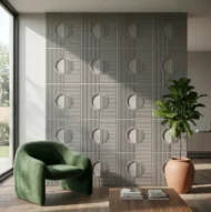 Non Self Adhesive Axis Orbit White 3D Panel - Image 3