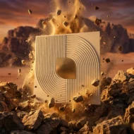 Non Self Adhesive Golden Crescent Spiral White Pattern 3D Panel