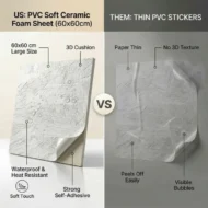 PVC Soft White Texture Ceramic Foam Sheet 2X2 ft - Image 4