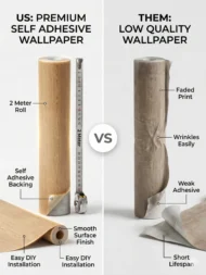 Self Adhesive Light Brown Shade Texture Wallpaper Roll 2 Meter - Image 3