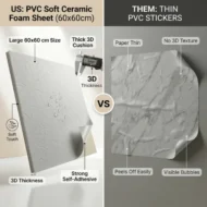 PVC Soft Grey Texture Ceramic Foam Sheet 2X2 ft - Image 4