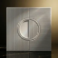 Non Self Adhesive Axis Orbit White 3D Panel - Image 2