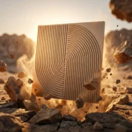 Self Adhesive Spiral Silver Pattern 3D Panel