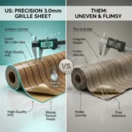 Self Adhesive Grille Sheet Dark Walnut - Image 3