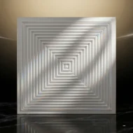 Self Adhesive Rectangular White Pattern 3D Panel - Image 2