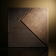 Non Self Adhesive Triangular Groove Chocalate 3D Panel - Image 2