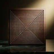 Non Self Adhesive Rectangular Chocolate Pattern 3D Panel - Image 2