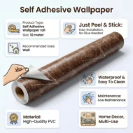Self Adhesive Brown Texture 10 Meter - Image 4
