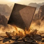 Non Self Adhesive Triangular Groove Chocalate 3D Panel