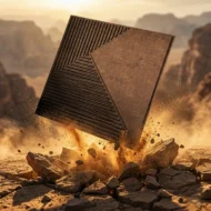 Non Self Adhesive Triangular Groove Chocalate 3D Panel