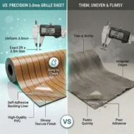 Self Adhesive Grille Sheet Yellow Wood - Image 3