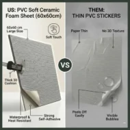 PVC Soft Grey Ceramic Foam Sheet 2X2 ft - Image 4