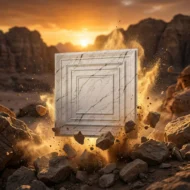 Non Self Adhesive Square White 3D Panel