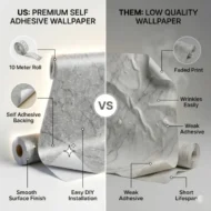 Self Adhesive Wallpaper Grey Texture 10 Meter - Image 4