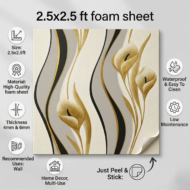Self Adhesive Flower Design 2.5x2.5 Foam Sheet - Image 3