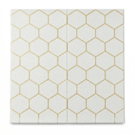 Self Adhesive Hexagon Gold Design 2.5x2.5 Foam Sheet - Image 2