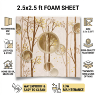 Self Adhesive Tree Design 2.5x2.5 Foam Sheet - Image 3