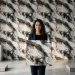 Self Adhesive White Black Texture Foam Sheet 2x2