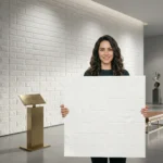 Self Adhesive 2.5x2.5 White Bricks Foam Sheet