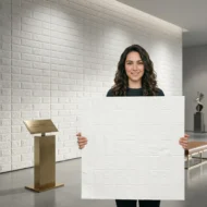 Self Adhesive 2.5x2.5 White Bricks Foam Sheet