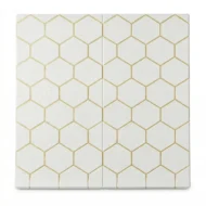 Self Adhesive Hexagon Gold Design 2.5x2.5 Foam Sheet - Image 2