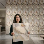 Self Adhesive Peach Abstract Texture Foam Sheet 2x2