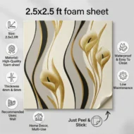 Self Adhesive Flower Design 2.5x2.5 Foam Sheet - Image 3